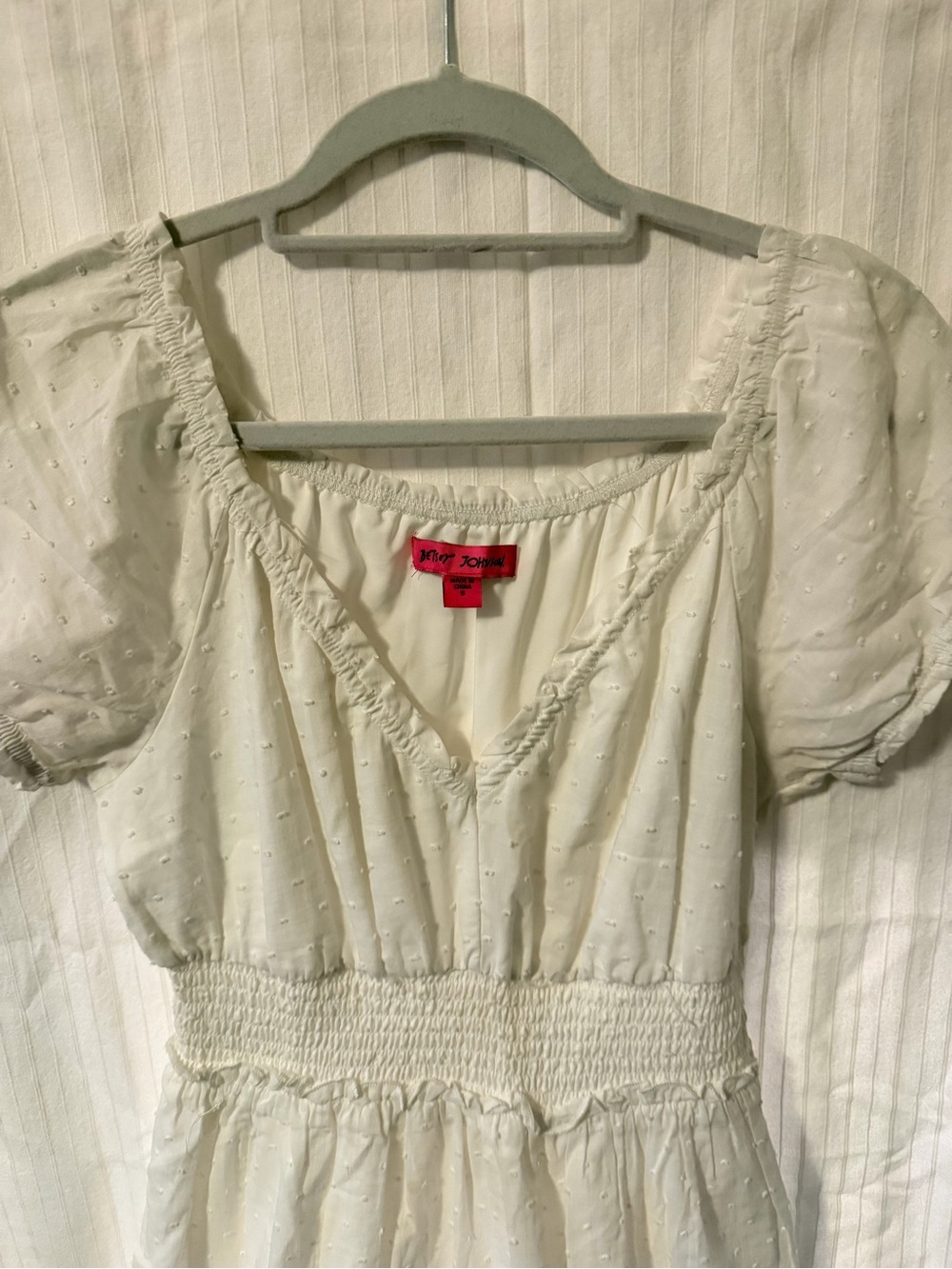 Betsey Johnson White Eyelet Maxi Dress - Picture 2 of 3